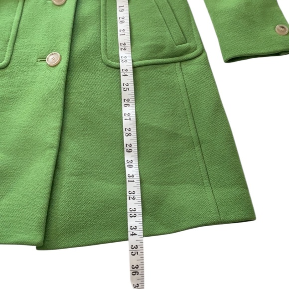 J. Crew Green Wool Blend Coat, size 2 - Picture 13 of 15